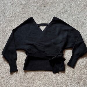 Elegant Black V-Neck Sweater